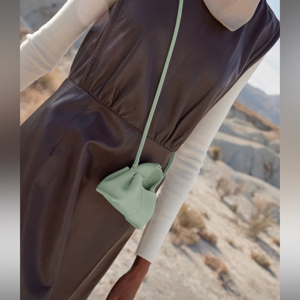 Polène Numéro Neuf MICRO Bag in Light Sage Green - Picture 6 of 16